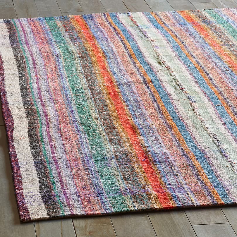 KERIM MIXED MATERIAL ONE-OF-A-KIND RUG view 1