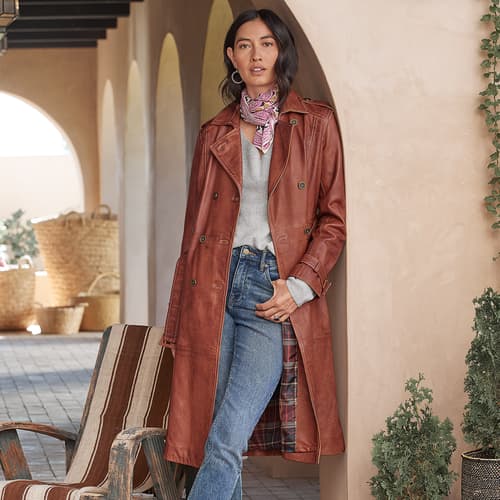 Araminta Trench Coat View 7RUST