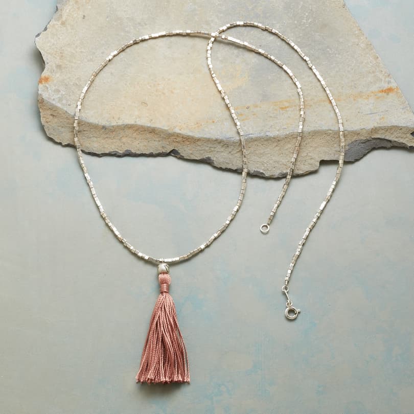 CUBE AND TASSEL NECKLACE view 1