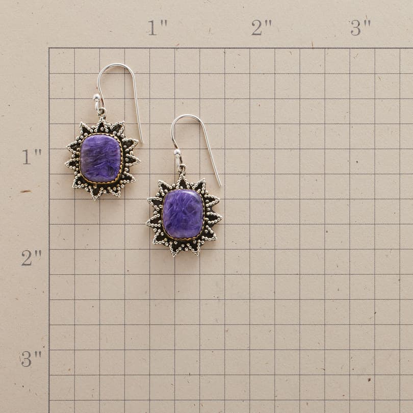 BURST OF PURPLE EARRINGS view 1