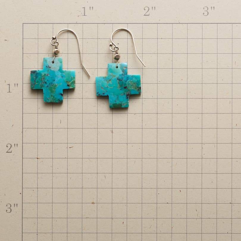 TURQUOISE CROSSROADS EARRINGS view 1