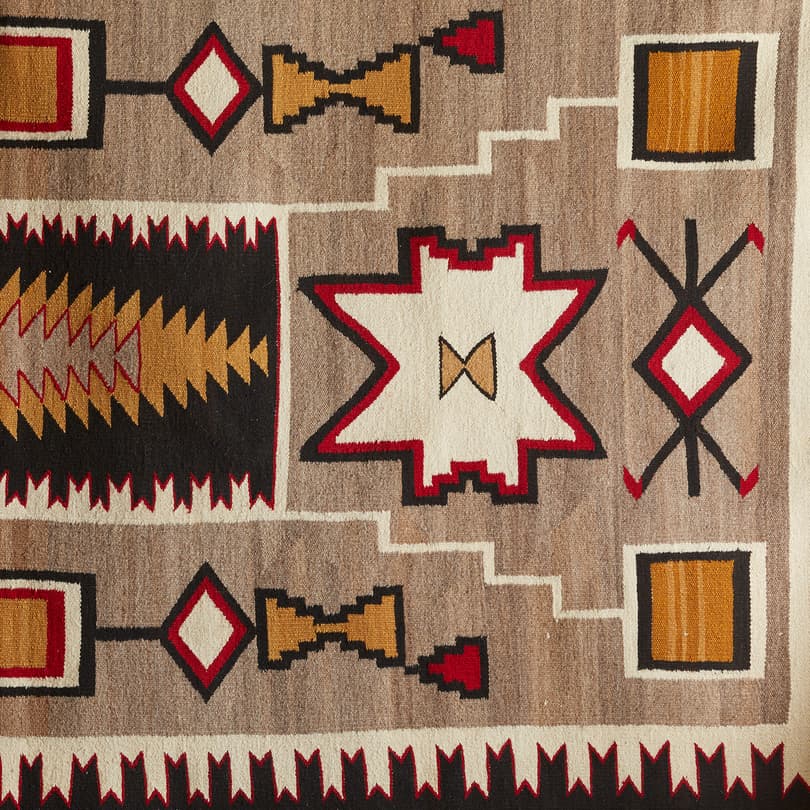 1940s Navajo Storm Pattern Weaving View 2