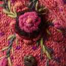 FROSTY BLOOMS CONVERTIBLE MITTENS RED EARTH swatch