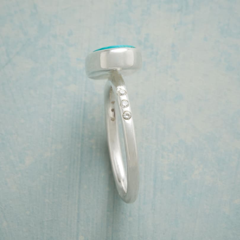 TURQUOISE PLATTER RING view 1