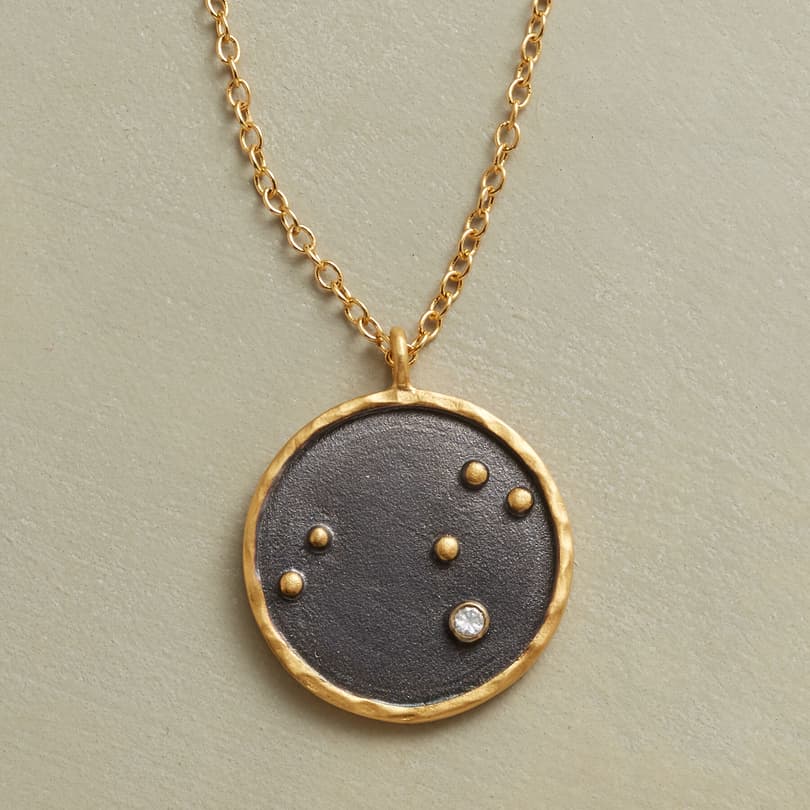 GOLD PLATE ZODIAC CONSTELLATION NECKLACE view 1