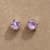 Amethyst Hexagon Earrings View 1