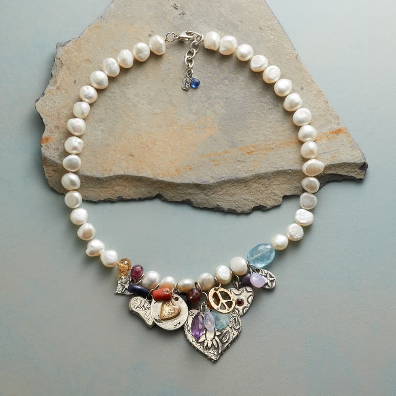 CHARMED PEARL NECKLACE view 1