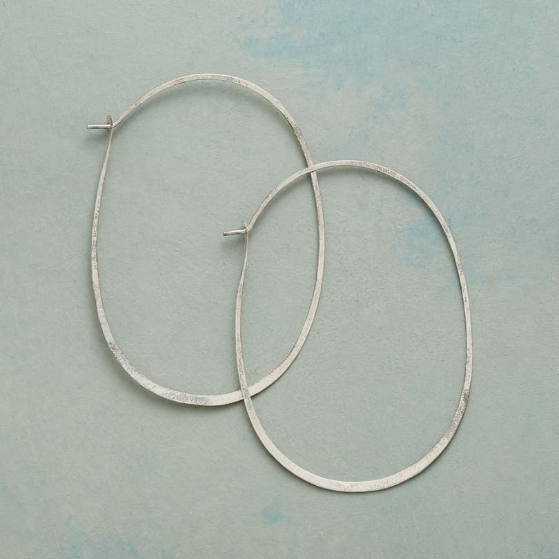 STERLING SILVER PROTRACTIONS HOOPS view 1