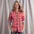 LINDY PLAID SHIRT IN RED view 1