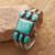 1920'S BLUE GEM TURQUOISE CUFF view 1