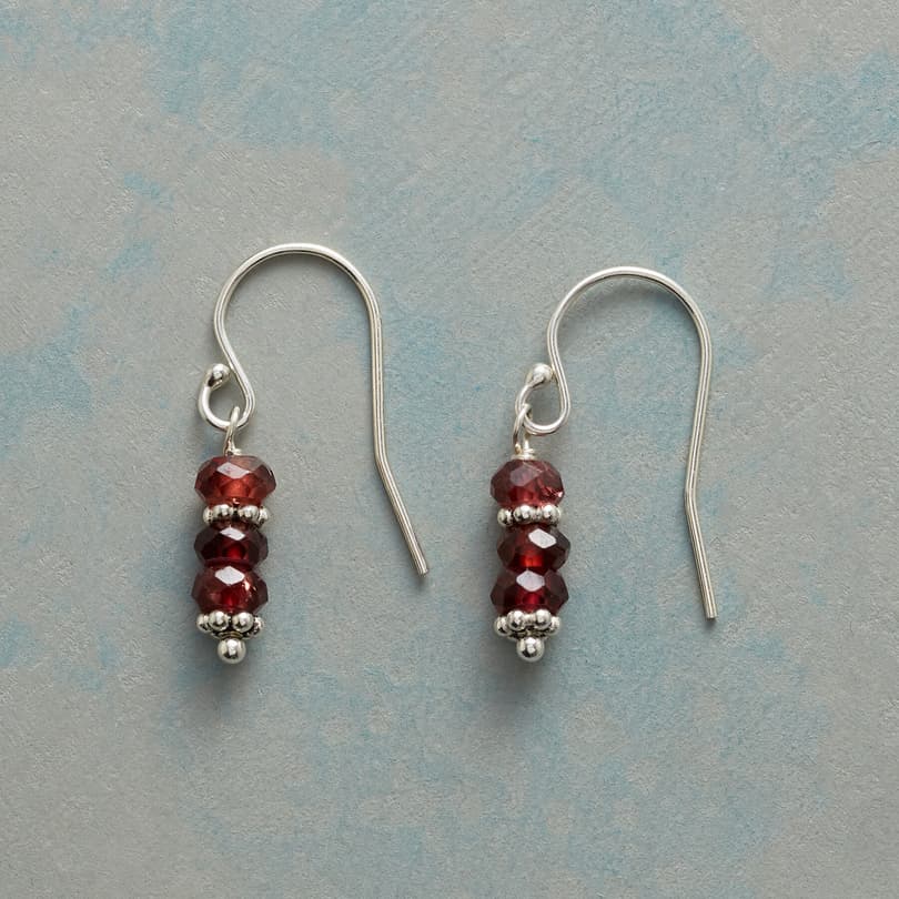 TWO AT A TIME GARNET EARRINGS view 1