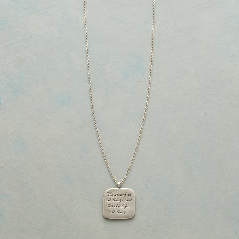 MAYA ANGELOU SILVER BE PRESENT NECKLACE view 1