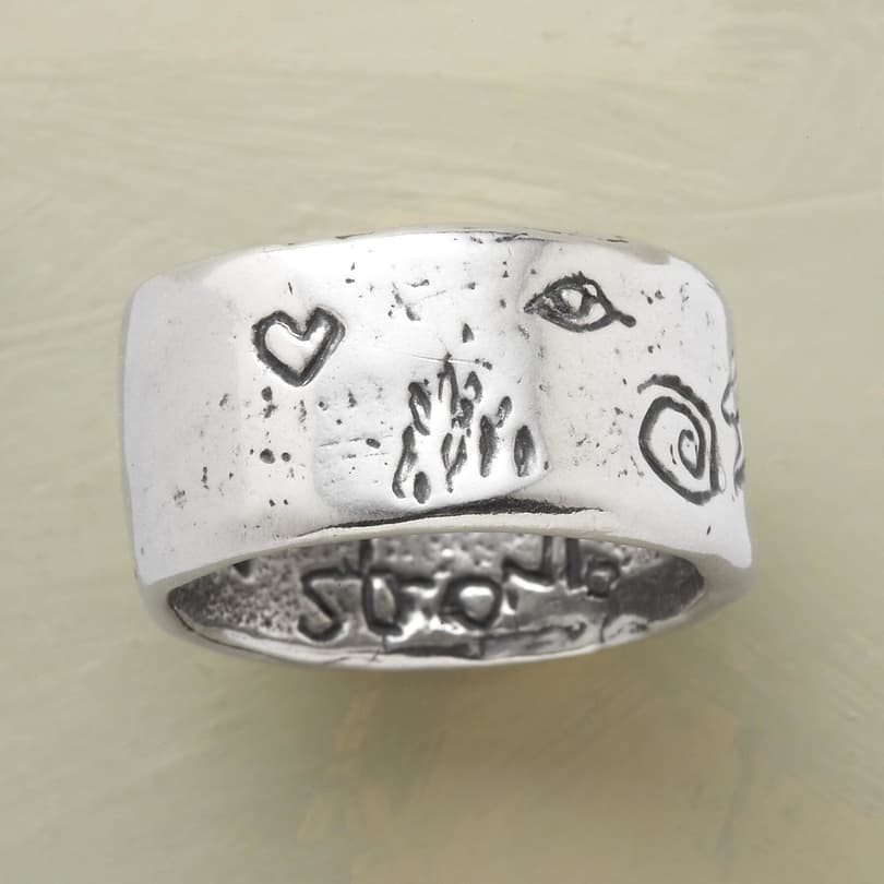 STERLING SILVER STRENGTH RING view 1