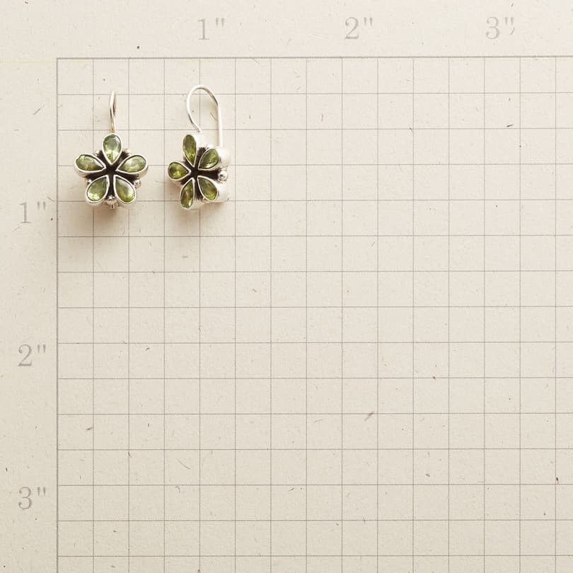 PERIDOT PETAL EARRINGS view 1