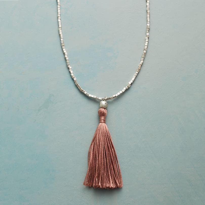 CUBE AND TASSEL NECKLACE view 1