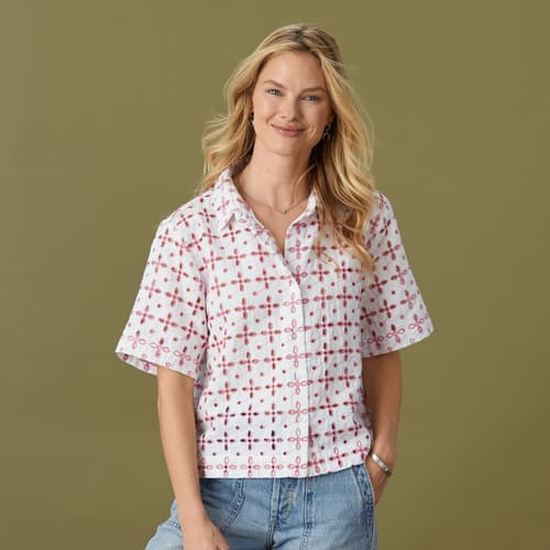 Kenna Embroidered Eyelet Shirt View 3C_PINK