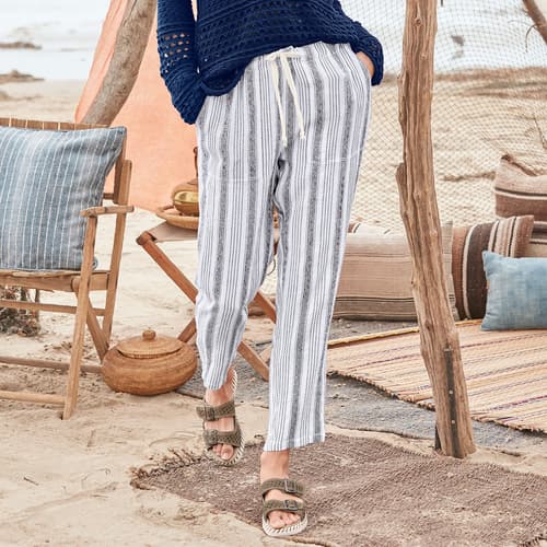 Shobu Striped Pants, Petite