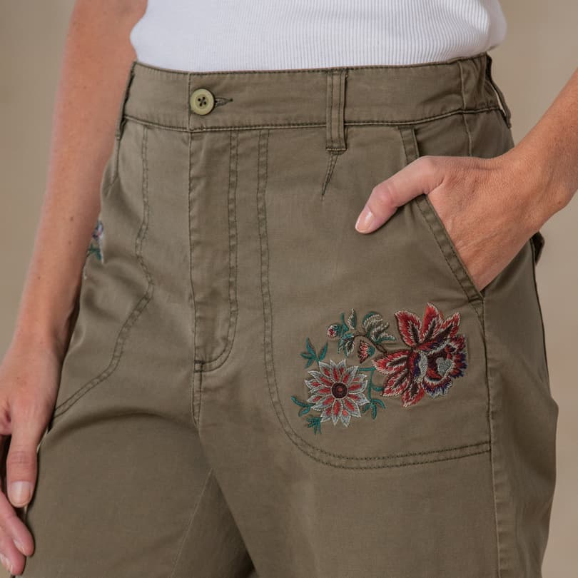 Botanical Cargo Pants