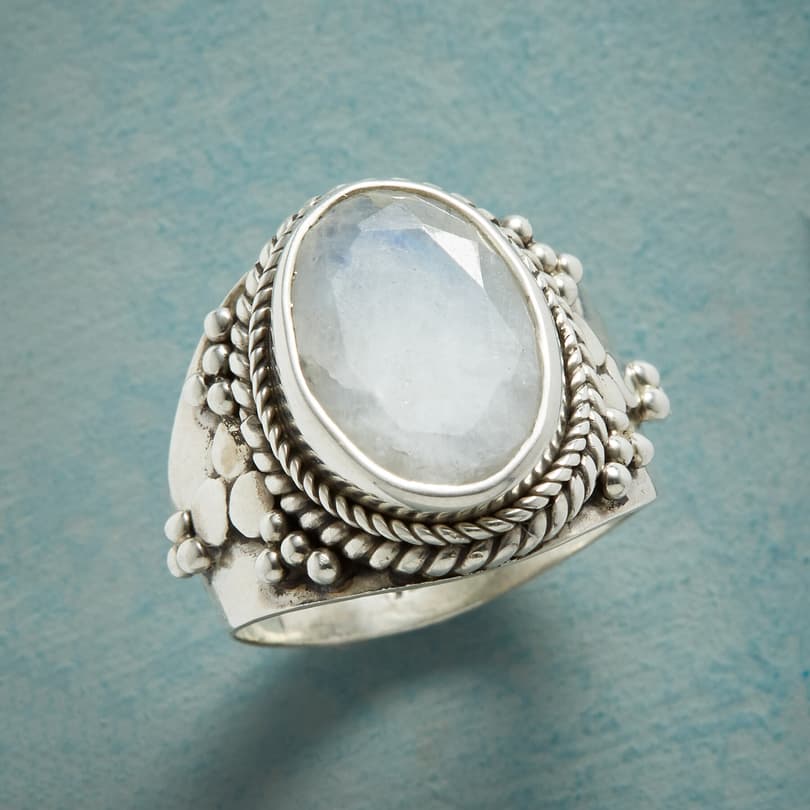 MOONSTONE CROWN RING view 1