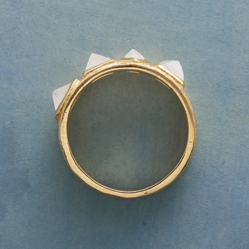FOUR OF A MOONSTONE RING view 1