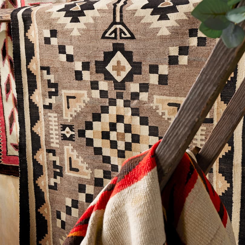 1930s Navajo Two Grey Hills Weaving View 3