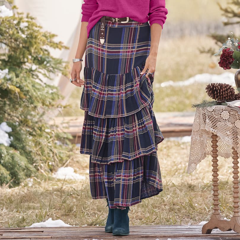 スカート【ANOUKI】plaid ruffled skirt【新品未使用】