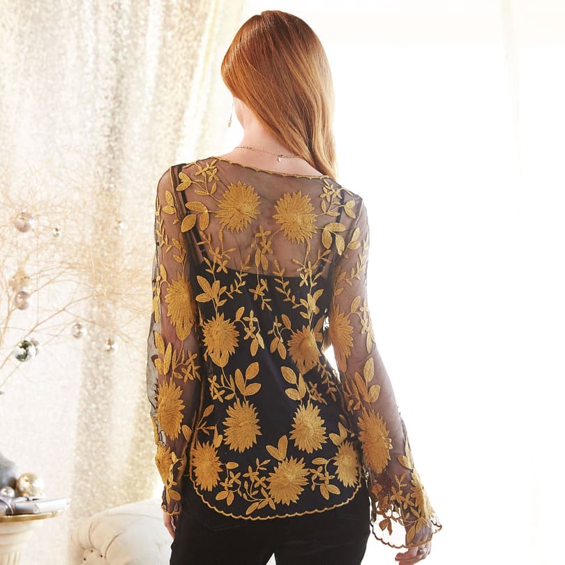 GOLDENROD EMBROIDERED BLOUSE view 1