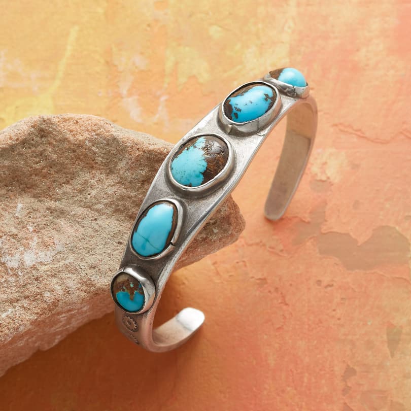 1950S BISBEE TURQUOISE CUFF view 1