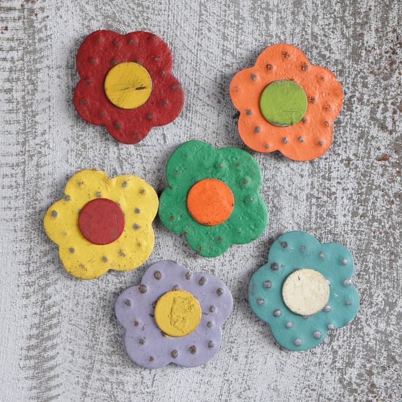 MAGNETIC FLOWER BLOOMS, SET OF 6 view 1