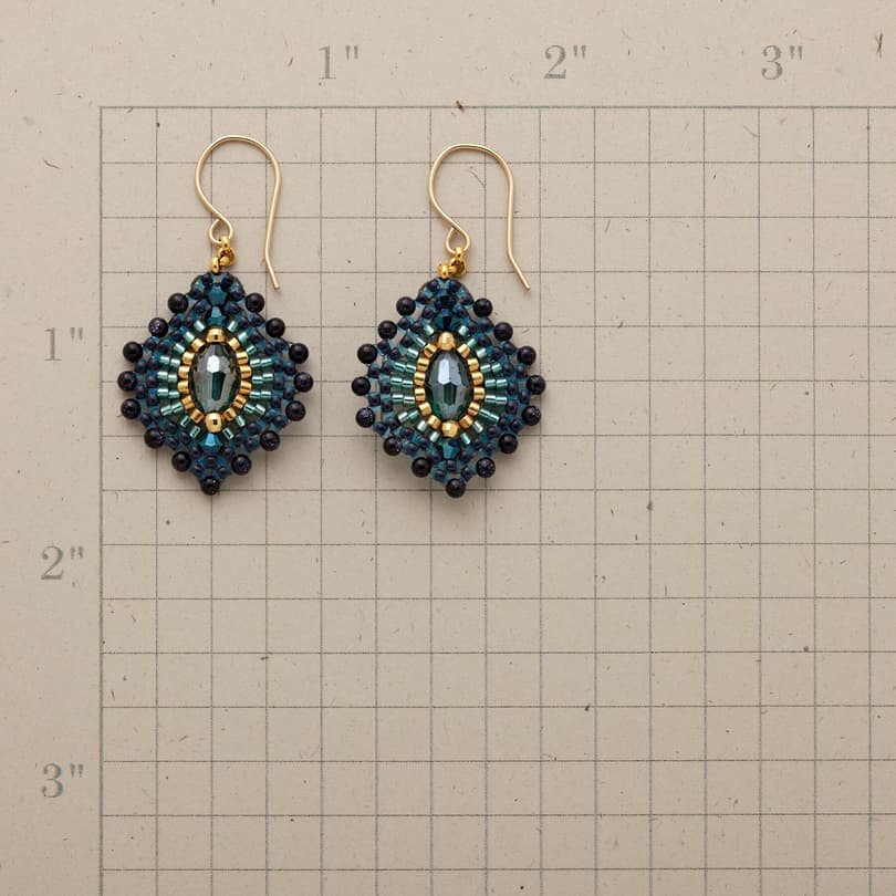 BLUE PLUME EARRINGS view 1