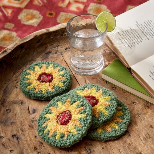 SUNFLOWER COASTERS, SET OF 4 view 1