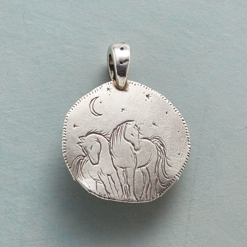 STERLING SILVER MIDNIGHT HORSES CHARM view 1