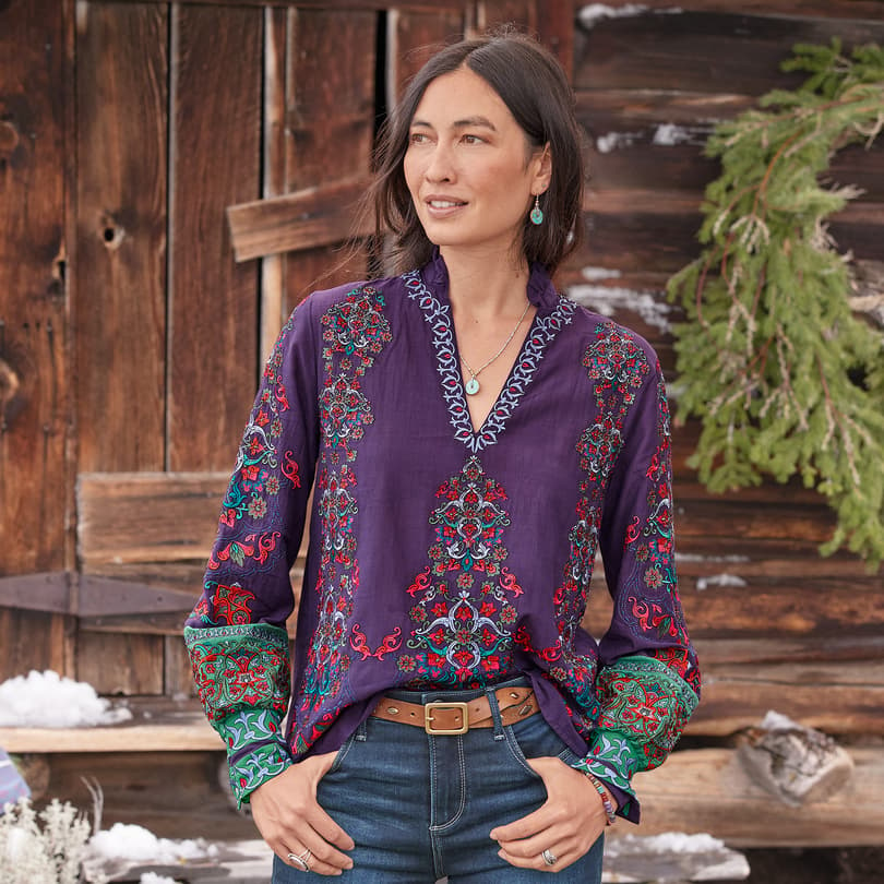 Livia Embroidered Top Sundance Catalog