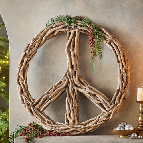 Driftwood Peace Sign View 1