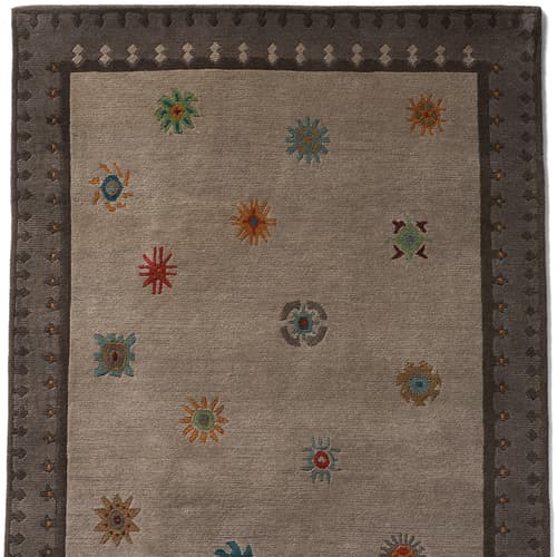 TIBETAN SUN HAND-KNOTTED RUG view 1