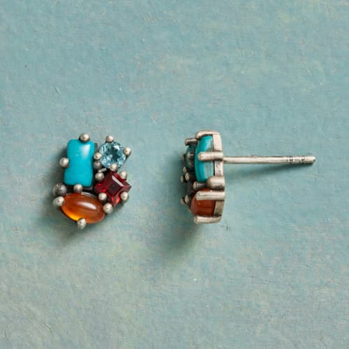 Gem Patchwork Earrings View 1