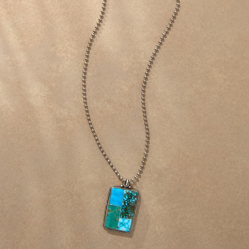 Turquoise Collage Necklace View 1