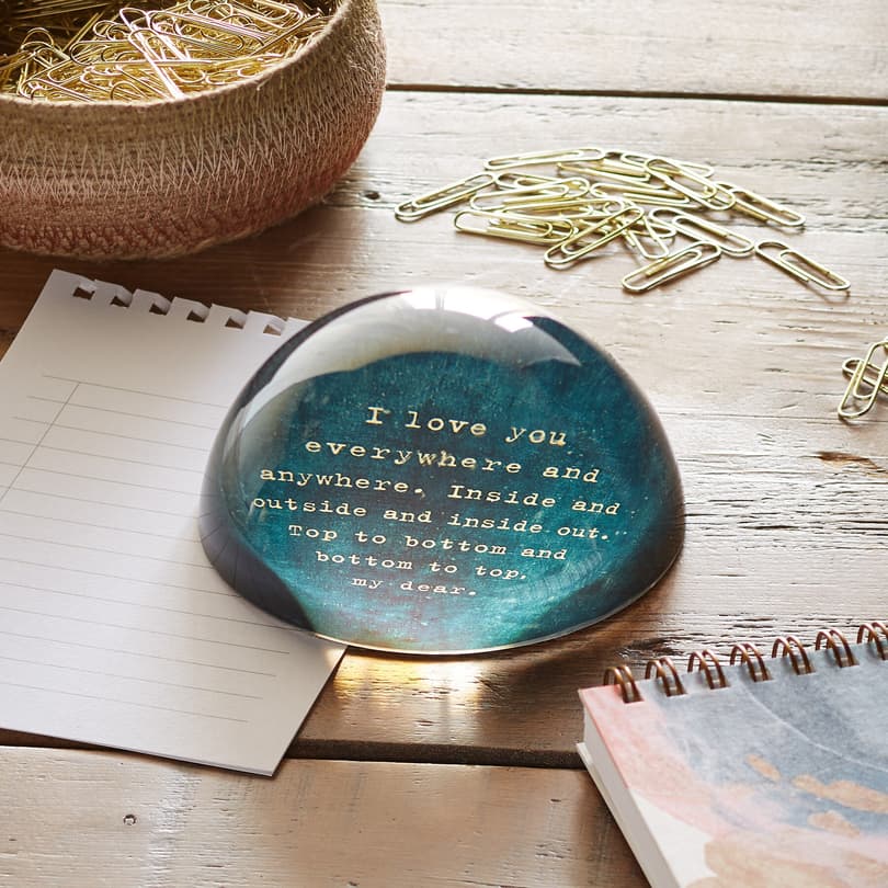 I LOVE YOU PAPERWEIGHT view 1