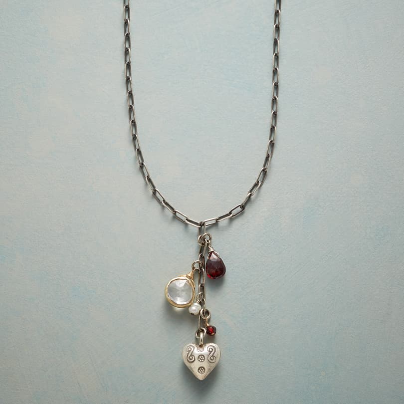 HEART ON A TASSEL NECKLACE view 1