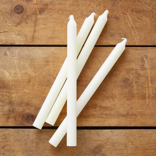 IVORY TAPER CANDLES, SET OF 4 view 1