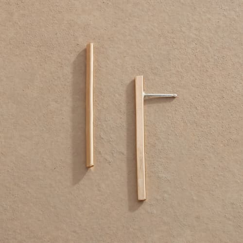 Straight Edge Earrings View 1