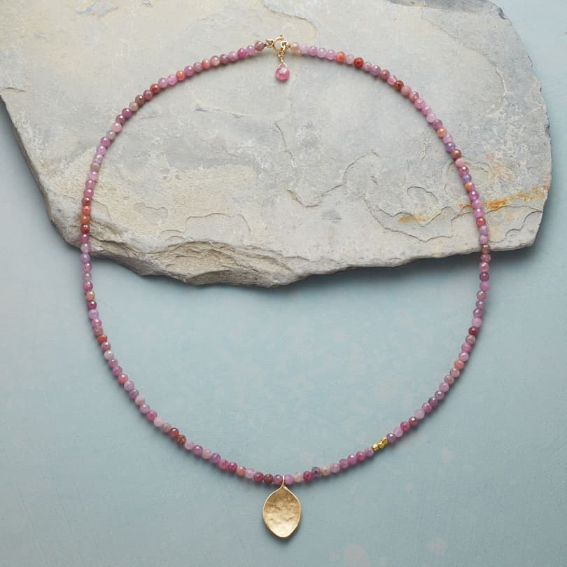 RUBY LEAF NECKLACE view 1