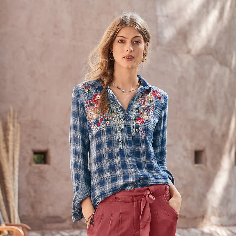 SOFTEST PLAID IN BLOOM SHIRT view 1