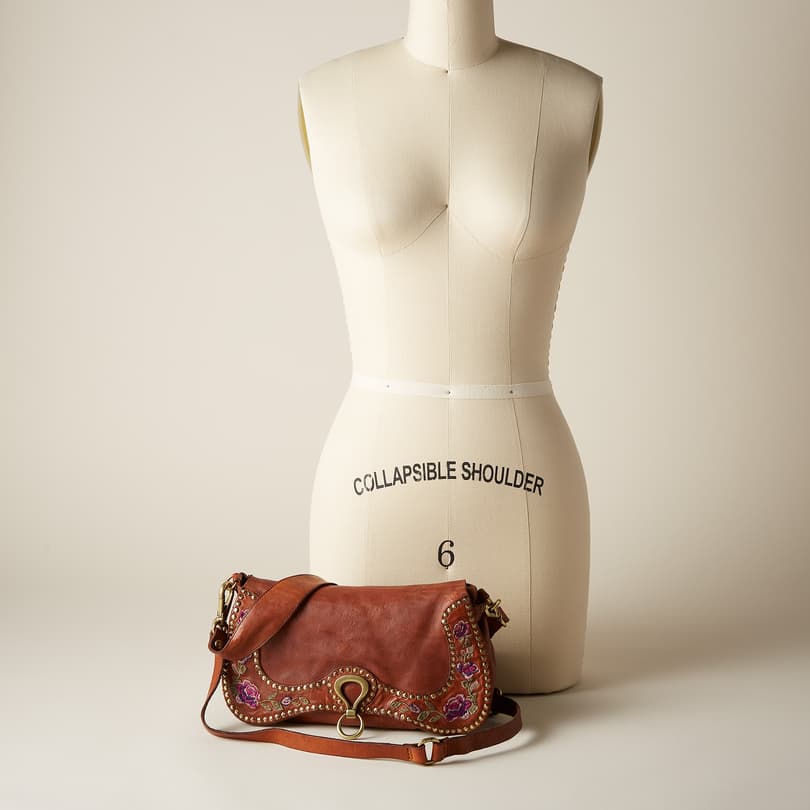 Jeulia Classic Saddle Bag Metallic-Accent Monogram Leather Crossbody Bag in  2023