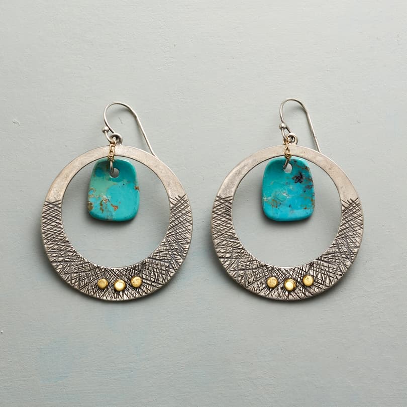 INTAGLIO TURQUOISE EARRINGS view 1