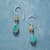 TWO TONE TURQUOISE EARRINGS view 1