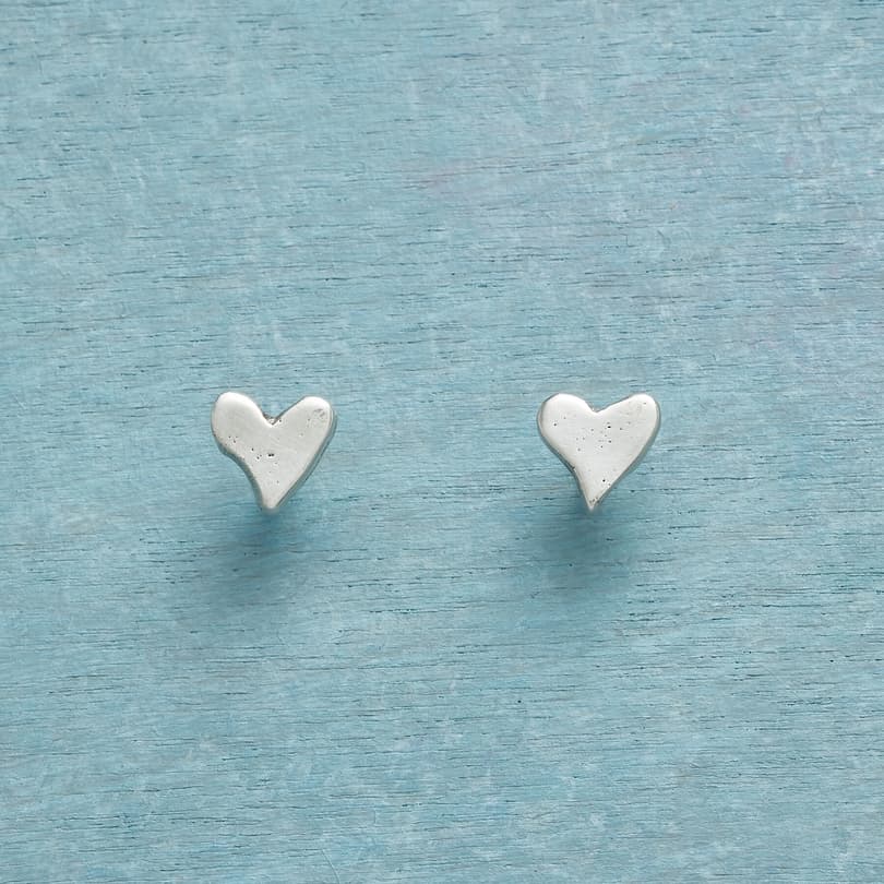 STERLING SILVER PRECIOUS LOVE EARRINGS view 1