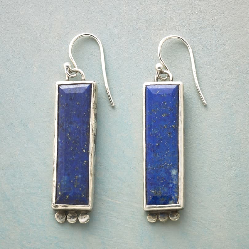 LAPIS PILLAR EARRINGS view 1