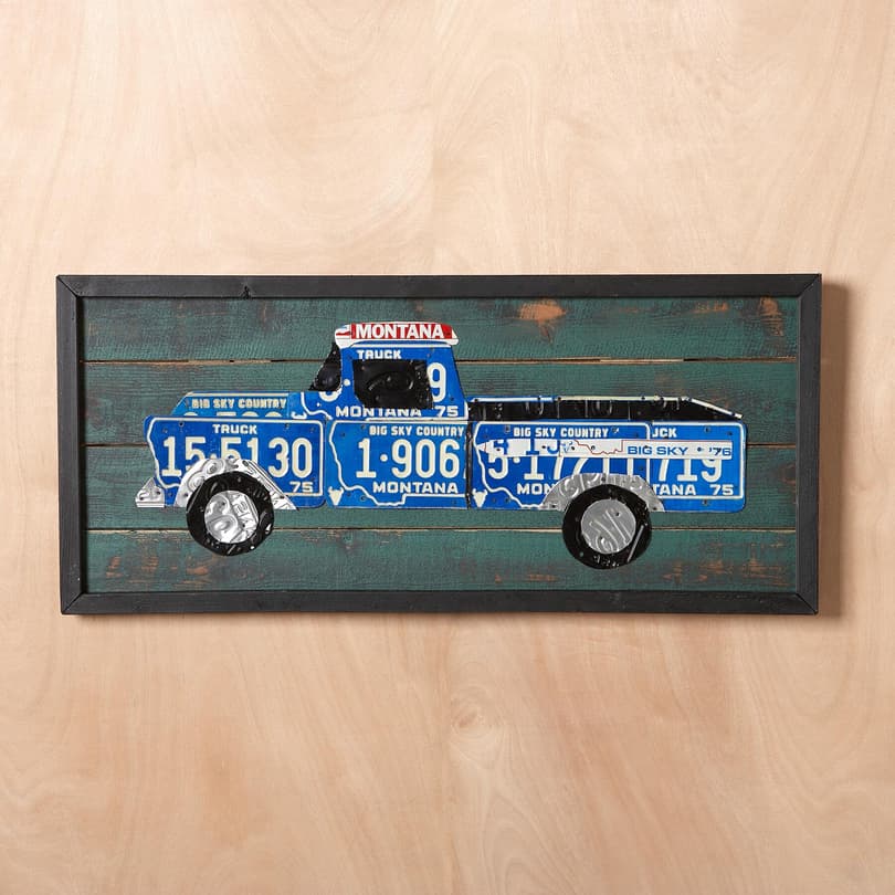 LICENSE PLATE TRUCK WALL ART view 3