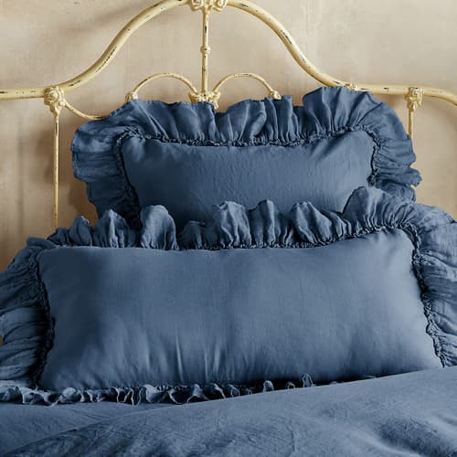 GOSSAMER LINEN RUFFLE SHAM view 1